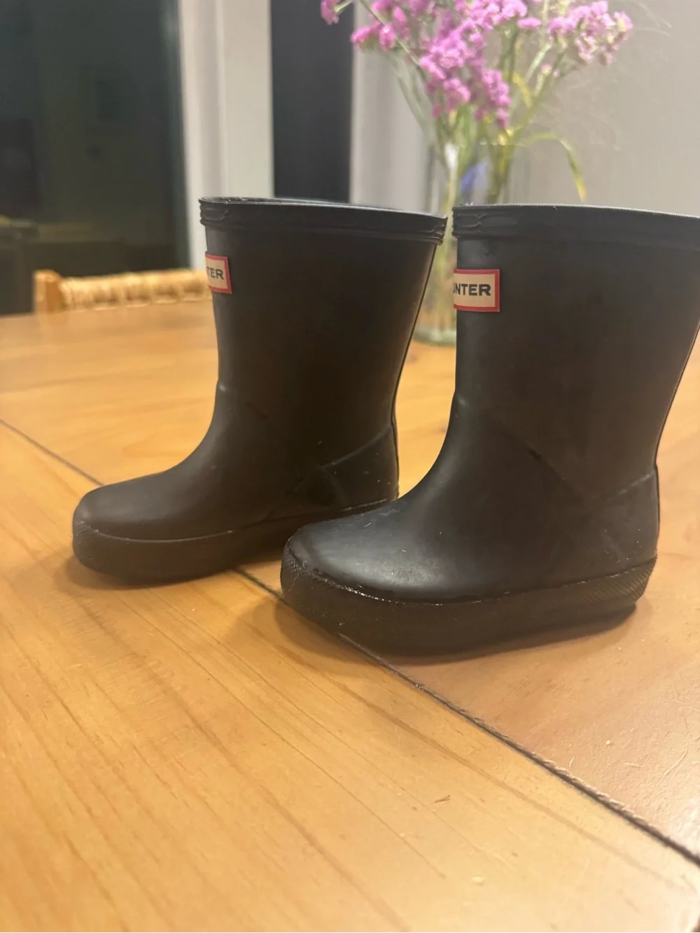 Hunter Kids Black Waterproof Rain Boots